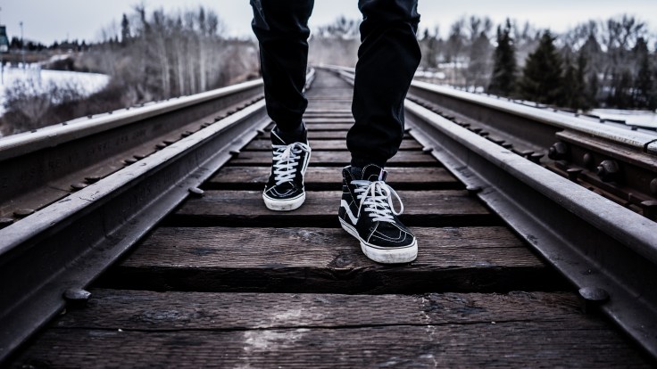 Walking on tracks from unsplash